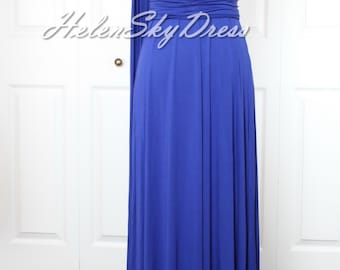Bridesmaid Dress Royal blue Convertible Dress / infinity dress/ one shoulder bridesmaids dress