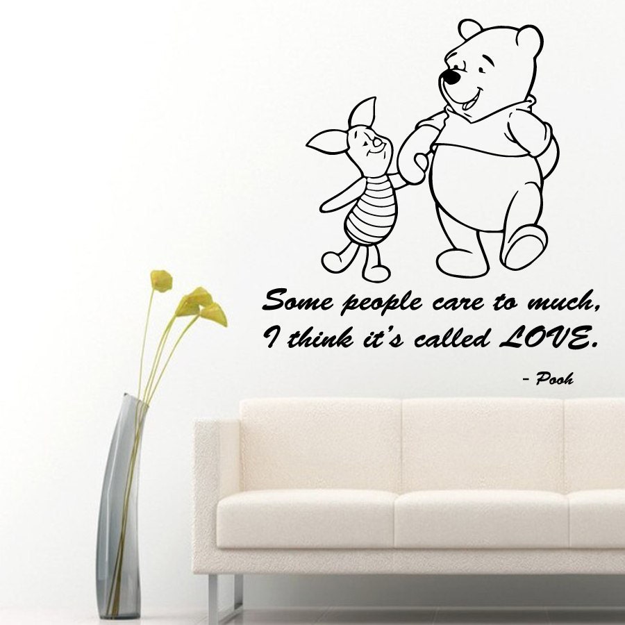 Wall Decals Vinyl Decal Winnie the Pooh Quote by