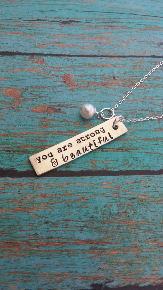 you are strong necklace