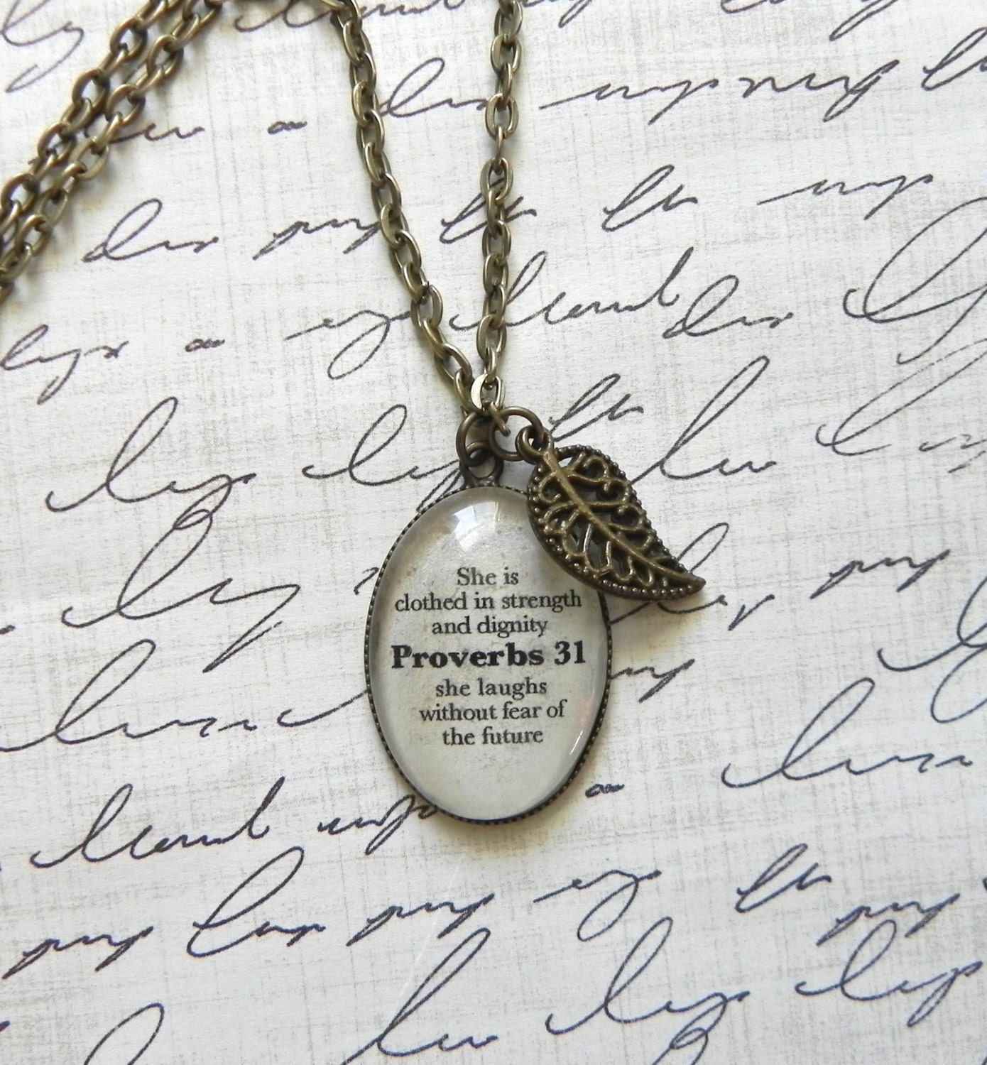 Proverbs 31 Bible Verse Necklace