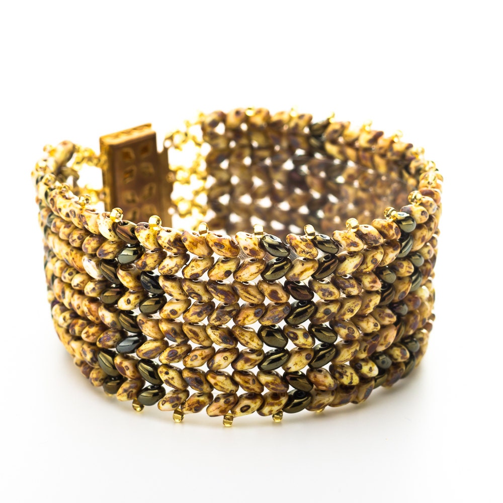 Brown bracelet Cuff bracelet Evening bracelet Statement