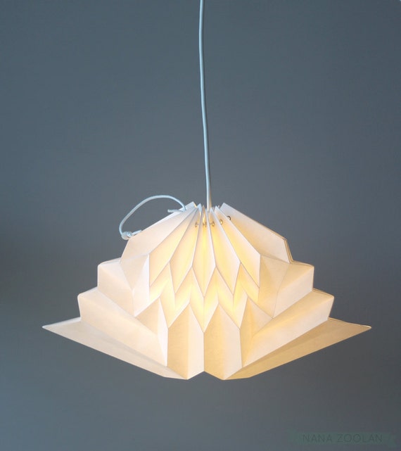 Custom White Origami Cloud Paper Lamp Shade by NANAZOOLAN on Etsy