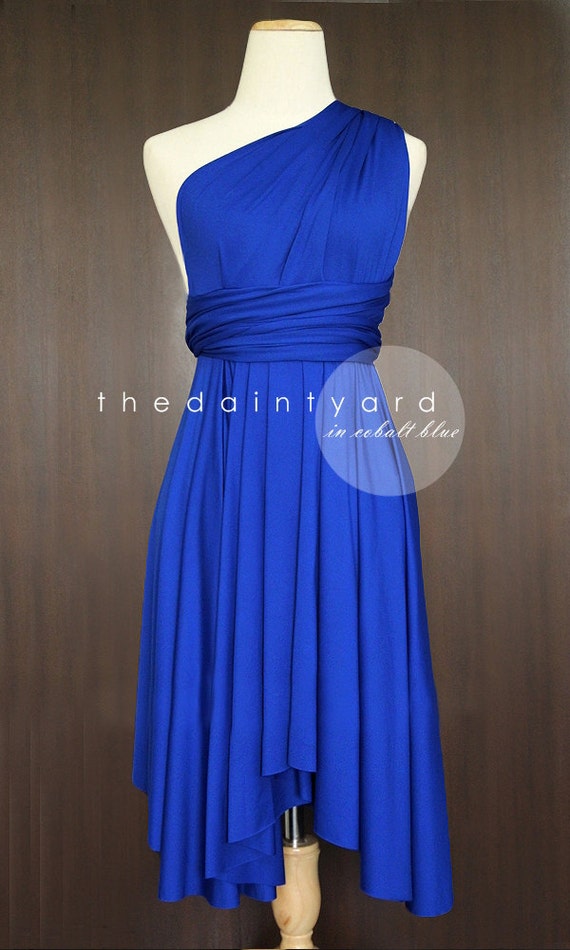Cobalt Blue Bridesmaid Dress Convertible Dress Infinity Dress