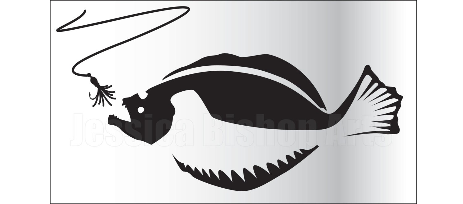 7x13 Vinyl Flounder Vehicle or Boat Decal by