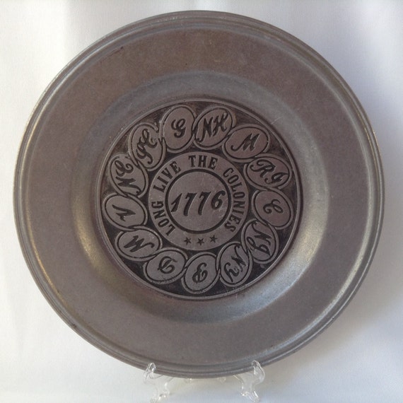 Carson Pewter Wall Plate Long Live The Colonies