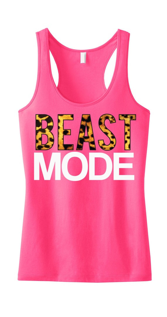 BEAST Leopard on Pink Workout Tank Workout by