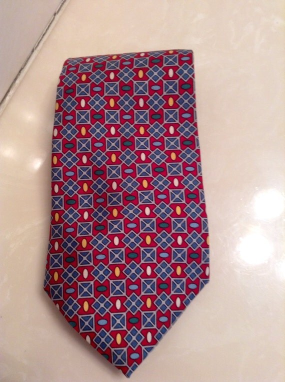 Vintage Oscar de la Renta Couture Men's Tie / 80s Couture