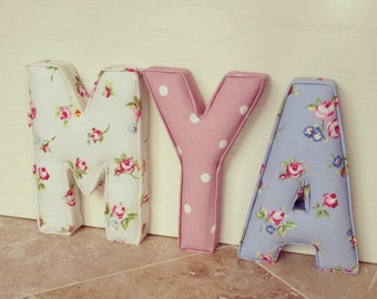 Beautiful Handmade Fabric Letters For Babys / Childrens Bedroom or ...