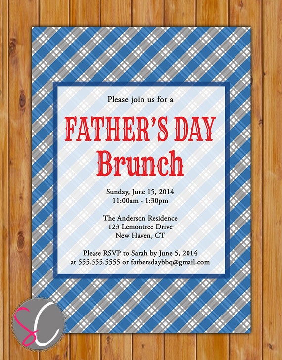 items-similar-to-father-s-day-brunch-invite-blue-grey-red-plaid