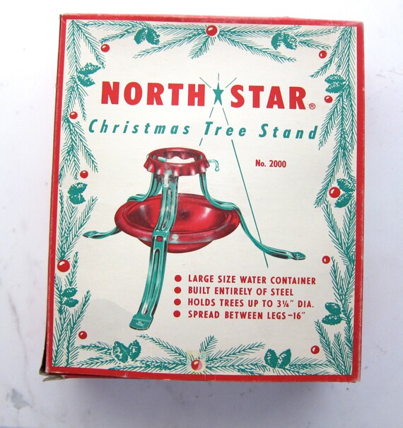 Vintage 60s North Star Christmas Tree Stand New in Box Mid