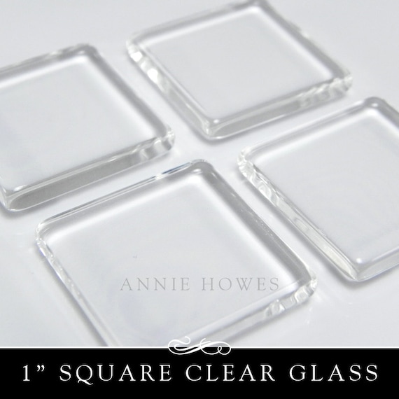 1 in clear square glass tiles. Regular Clear Glass by AnnieHowes