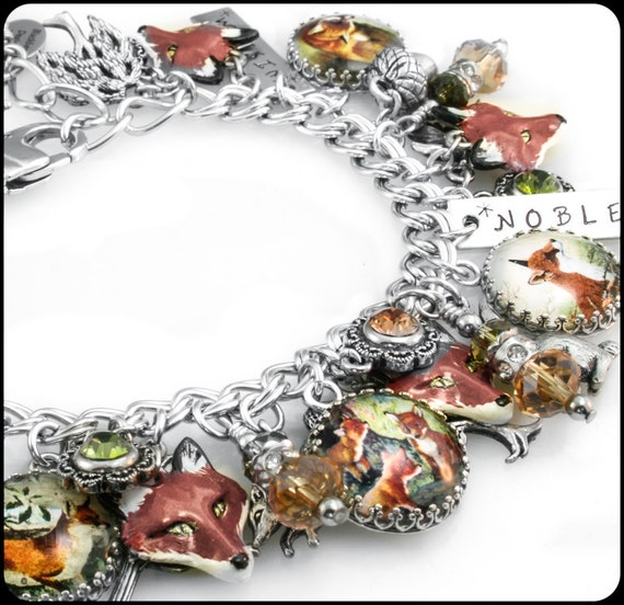 Fox Jewelry Fox Bracelet Wild Animal Animal by BlackberryDesigns