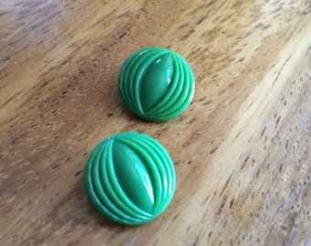 Vintage Glass Buttons - Two/ 1930s Buttons / 1940s Buttons / Vintage Glass Buttons / Vintage Sewing Notions / Vintage Sewing Supplies