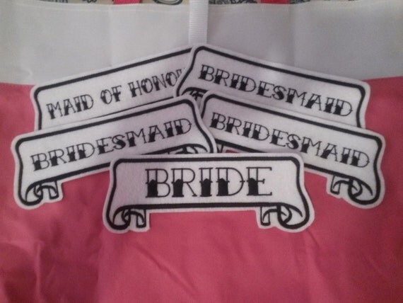 Tattoo Name Patch extra large size for bridal party 5 pc.