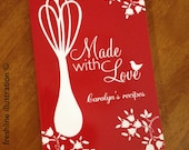 Valentines Day Gift, Recipe Book, Personalized Valentines Day Gift, Personalized Recipe Book
