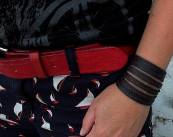 Bike Tube Cuff - Rubber Bracelet - Bicycle Band