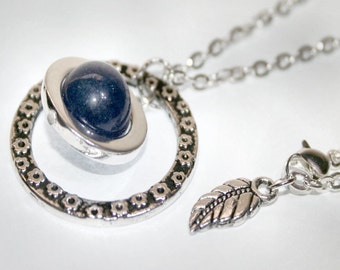Reversible Blue Lapis New Moon Silver Pendant Necklace/ GBK Pre Emmy Celebrity Gift Lounge Event/ Press Gifting/ The Artisan Group