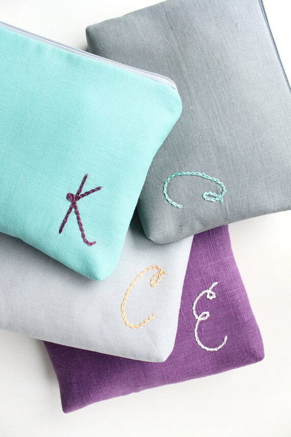 Bag Bridesmaid Personalized of bags  gift Choose Monogram Cosmetic Gift, bridesmaid cosmetic   4, Set