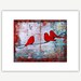 Three Little Birds Print Matted 11X14