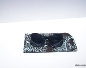 Brown Asian Toile Eyeglass or Sunglass Case Pouch Choose your Size