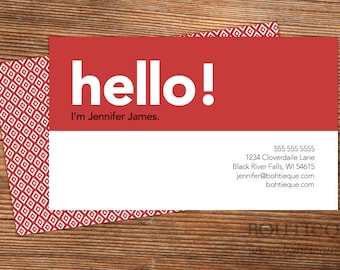 Consultant business cards, calling cards for business branding with color choices