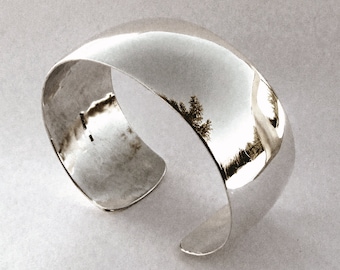 Sterling Silver Bracelet, Smooth and Polished Cuff