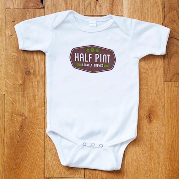 Half Pint Baby Onesie Home brew Baby Bodysuit Cotton Romper