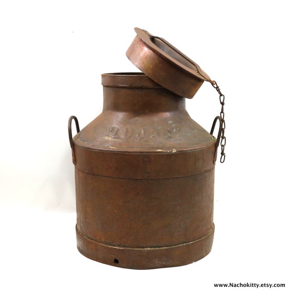 1890s Huge Copper Milk Jug Antique Oklahoma Dairy by Nachokitty