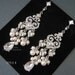 Chandelier Bridal Earrings,Ivory Pearl Bridal Earrings, Wedding Earrings, E0022, Pearls and Crystals Earrings, Vintage Style Earrings