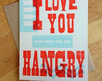 Hangry Letterpress Card