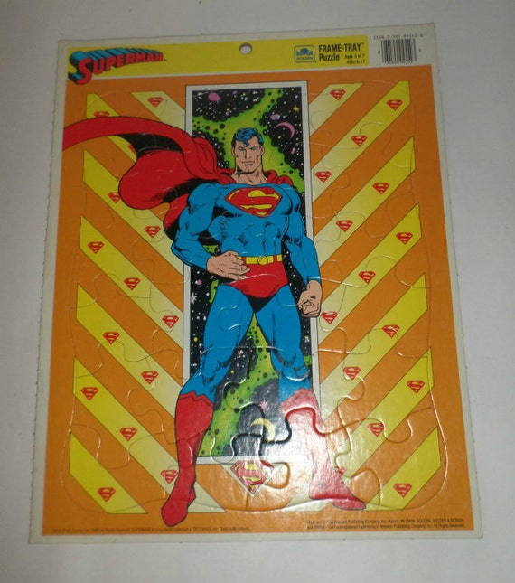 Vintage Superman Puzzle Frame Tray Puzzle DC Comics 1989