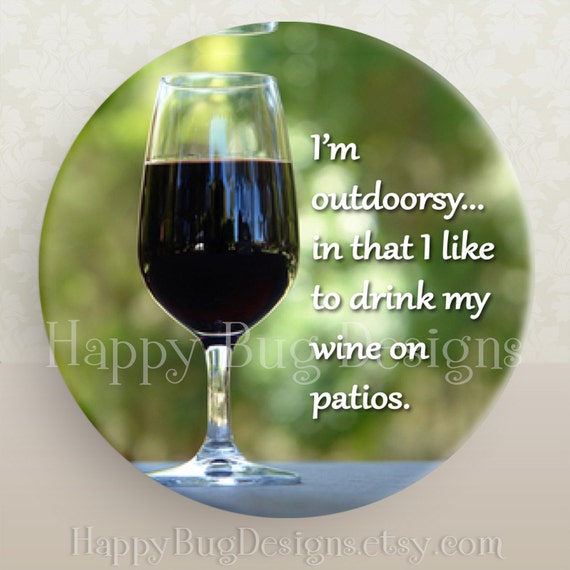 Items similar to Wine Lover Humorous Wine Saying Pocket Mirror or