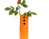 happy  hand built porcelain vase  ...  orange vessel
