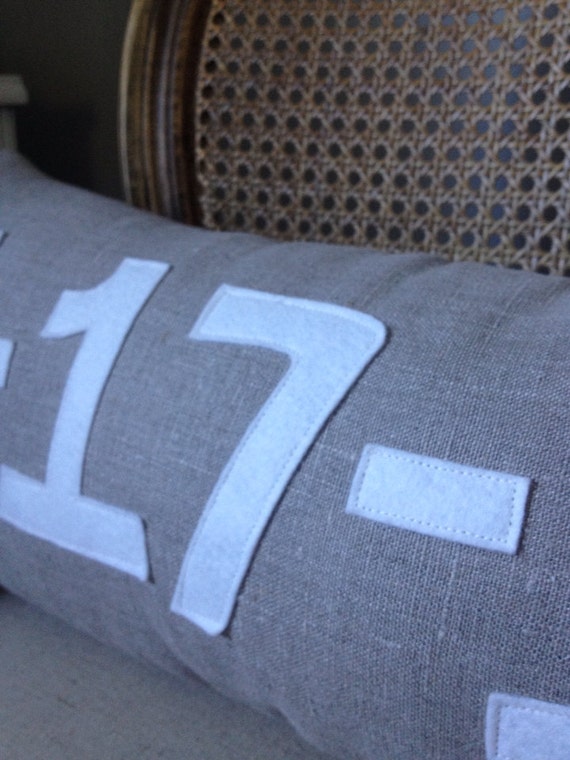 Custom Date Pillow Wedding Birth