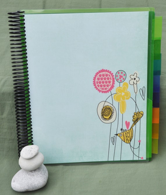 Spiral Bound Pocket Folder Organizer Book by LOLUdesigns on Etsy