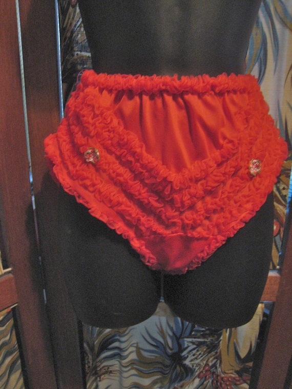 50s High Waist Red Ruffle Panties 1950s By Flipsville On Etsy