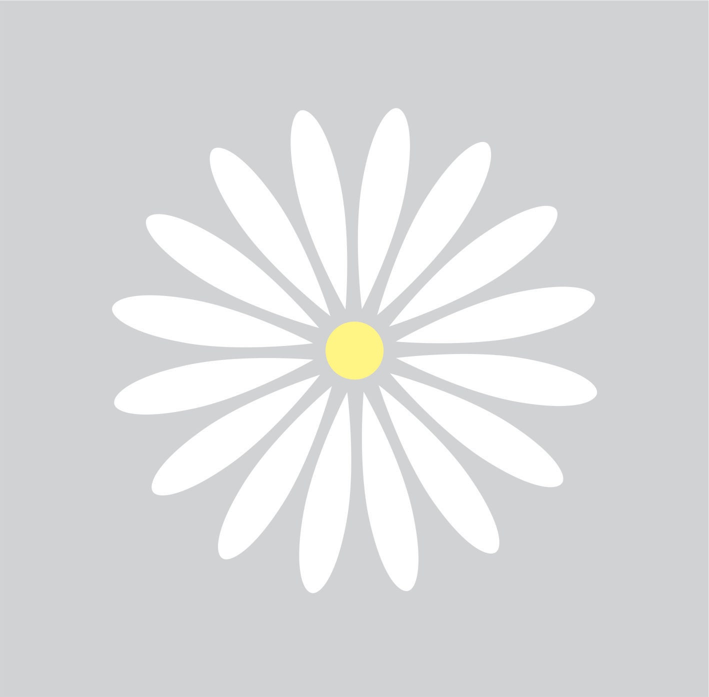 Daisy Wall Decals Set of 12 Flower Decals for baby nursery