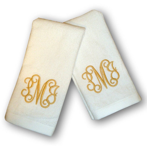 Monogrammed Finger Tip Towels Set of Two