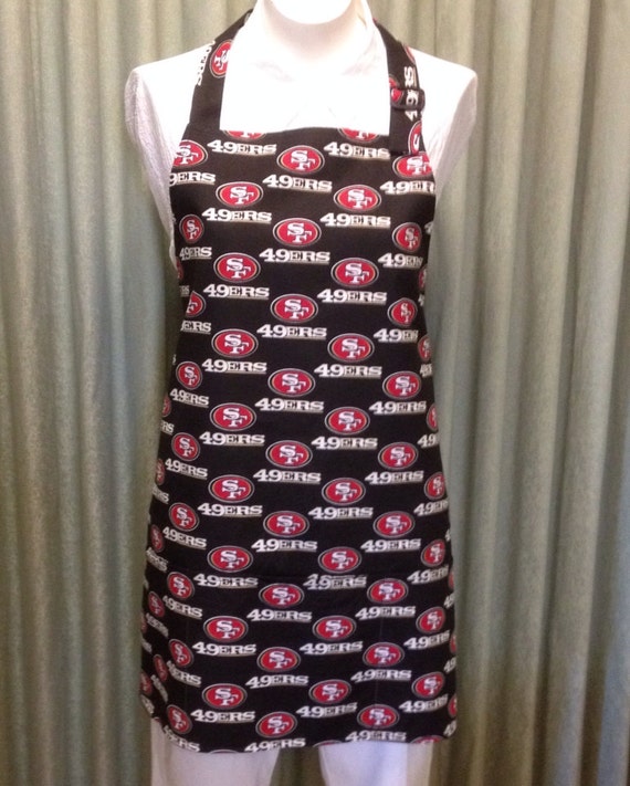 Adult Apron San Francisco 49ers w/adjustable neck by apronlady065