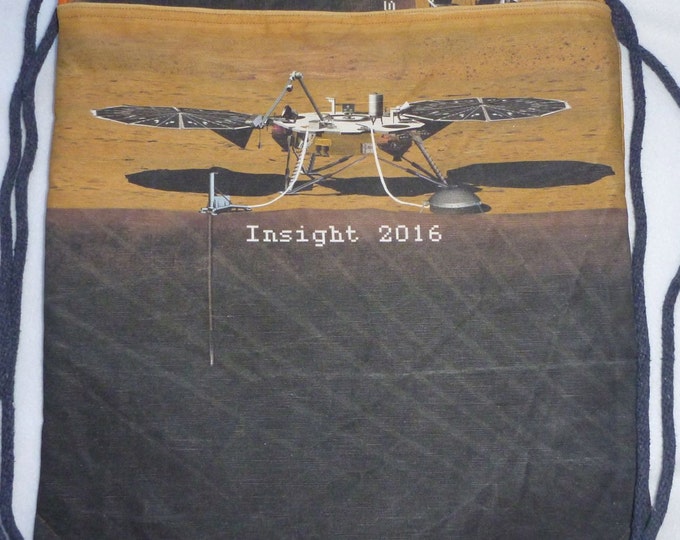 Mars Rover Insight 2016 (2018 now) cottonlinen canvas Backpack/tote Custom Print