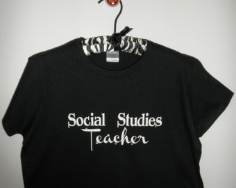 Social Studies Teacher Ladies T-Shirt FREE SHIPPING
