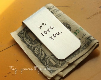 Two Sided Personalized Money Clip - Gift for Dad - Gift for Daddy from kids - gift for grandpa - papa gift - father's day - custom gift