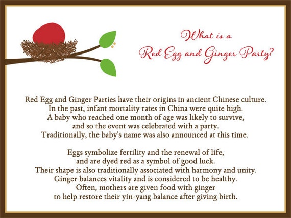 Red Egg And Ginger Party Invitation Template