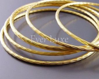 1 textured large bangle bracelet base, matte gold round pendants, jewelry / craft supplies, bracelet making 952-MG (matte gold, 1 piece)