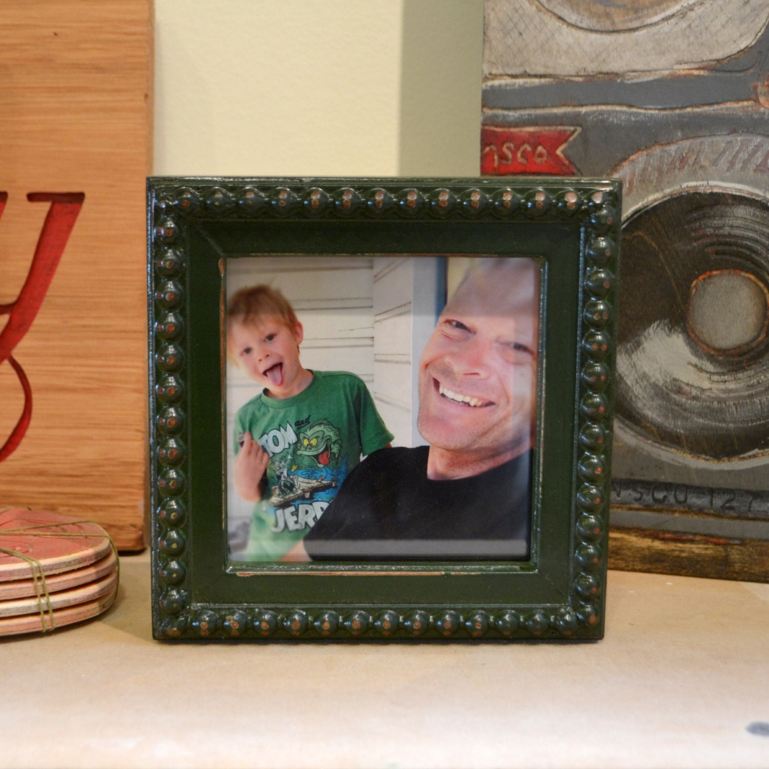 4x4 inch Handcrafted Square Picture Frame in 1x1 Decorative