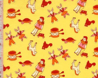Yellow Children Fabric Toybox 3 1930 Sara Morgan 1930s Fabric