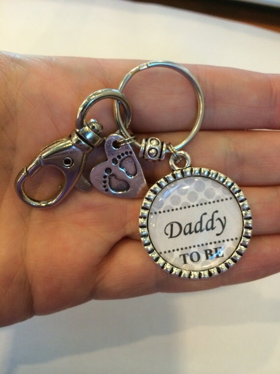 Daddy to be Keychain Personalized Gift Baby Shower First