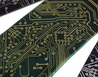 Men's Neck Tie. Circuit Board Tie - Premium Quality Microfiber Tie - Gift wrapped - Choose color and quantity