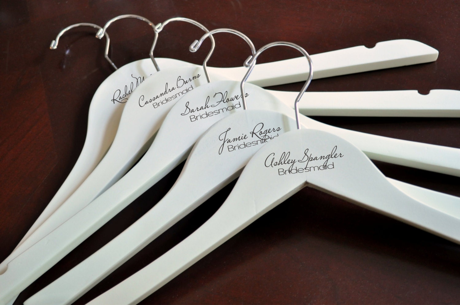 Personalized Wedding  Hanger  Engraved Bridesmaid  Hanger  Ivory