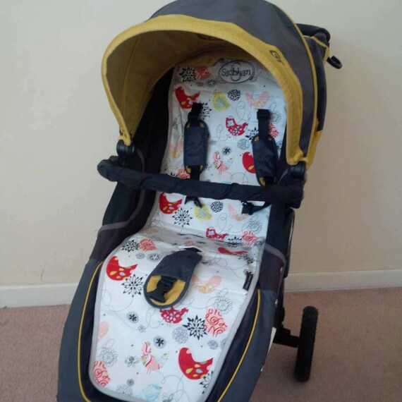 Personalized Reversible Stroller Pad Liner by DimplesMonkey